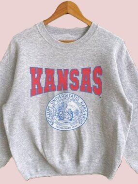 Vintage Style University Of Kansas Athletics Kansas Jayhawks Sweatshirt